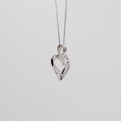 9Ct Gold Diamond Heart Pendant