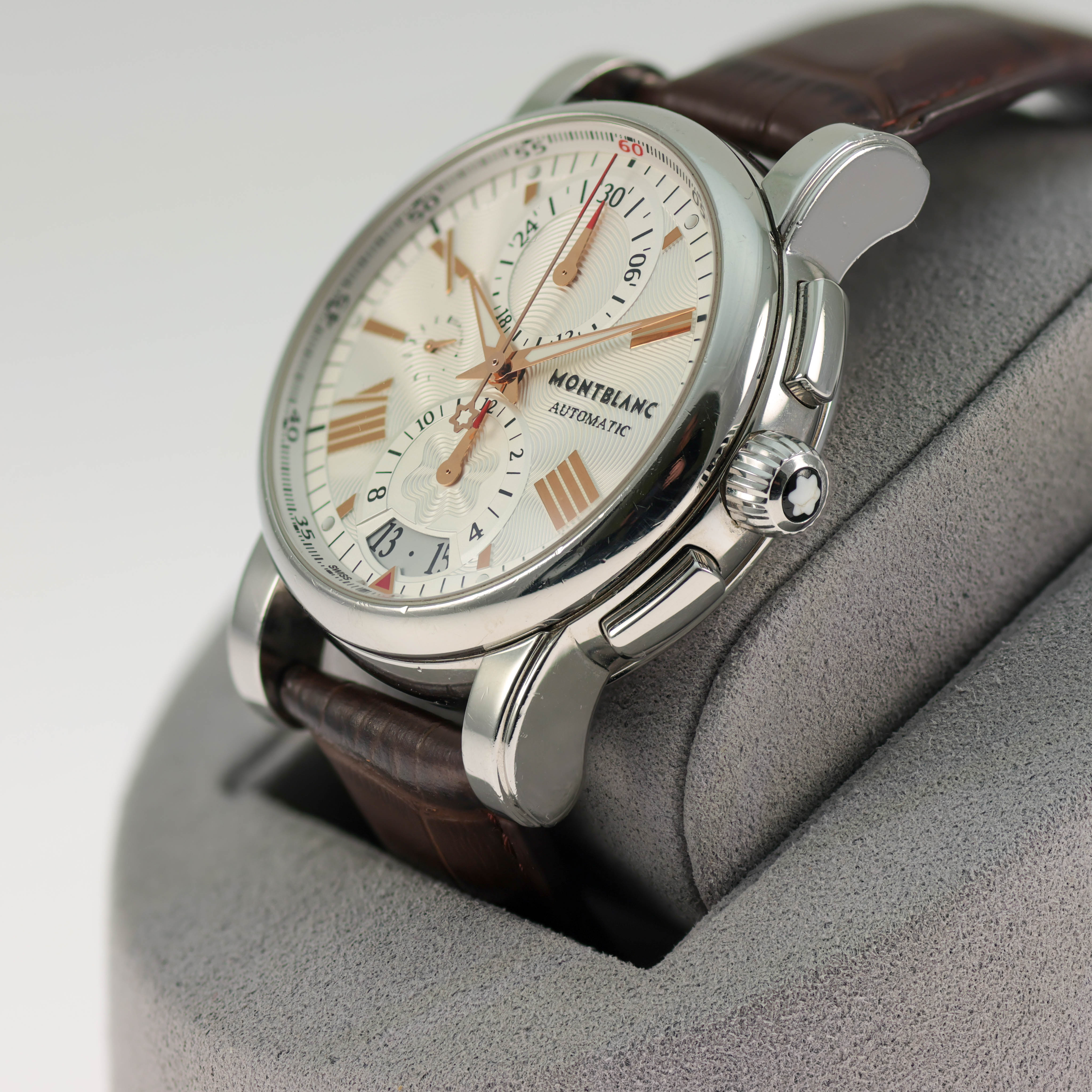 Stainless Steel Montblanc Star 105856 Automatic Chronograph Watch-2