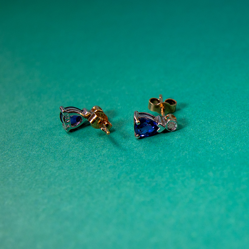 9Ct Gold Amethyst Stud Earrings - sparklier Jewellery