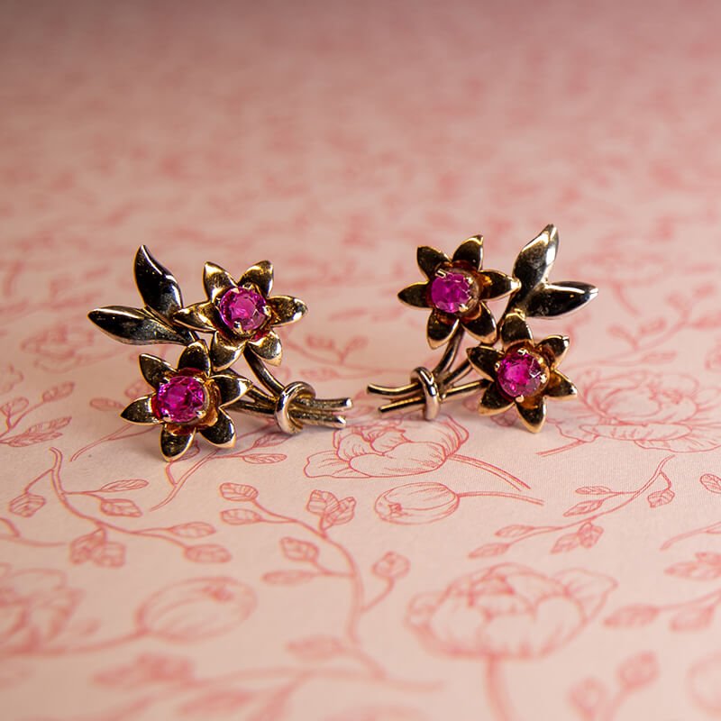 288-9ct-gold-ruby-floral-stud-earrings