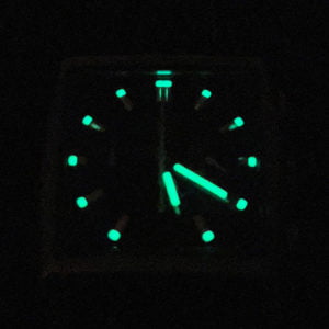 Tag Heuer Monaco Lit face at night